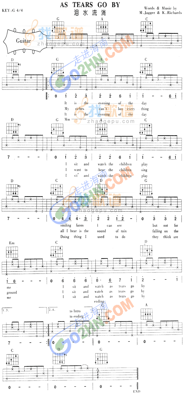 astearsgoby吉他谱