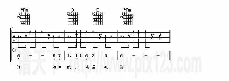 醉拳吉他谱 成龙 - 吉他谱 - 彼岸吉他 - 一站式吉他