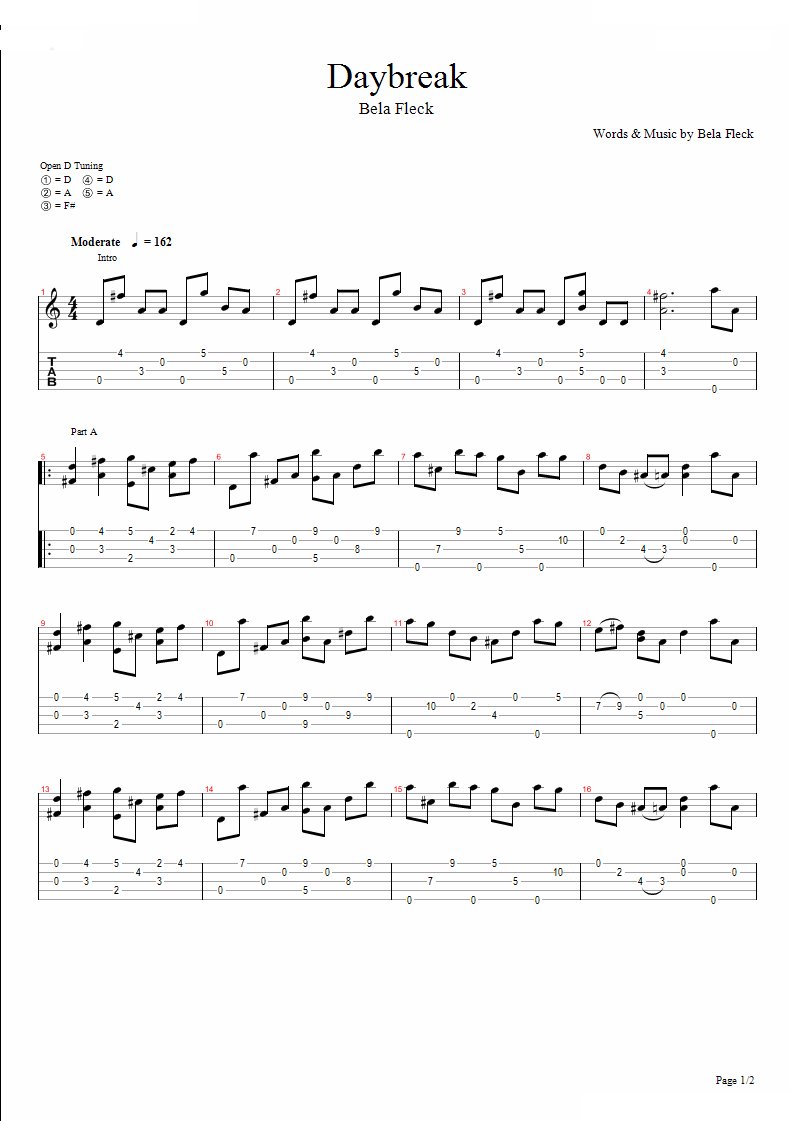 《daybreak》吉他谱