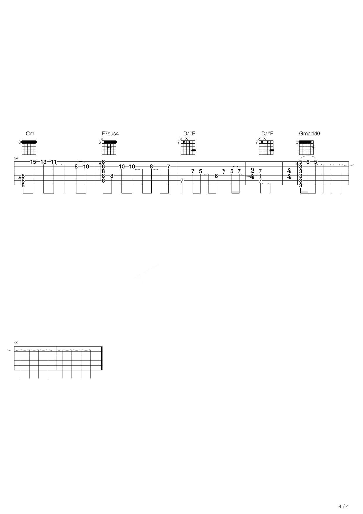 《melody》吉他谱