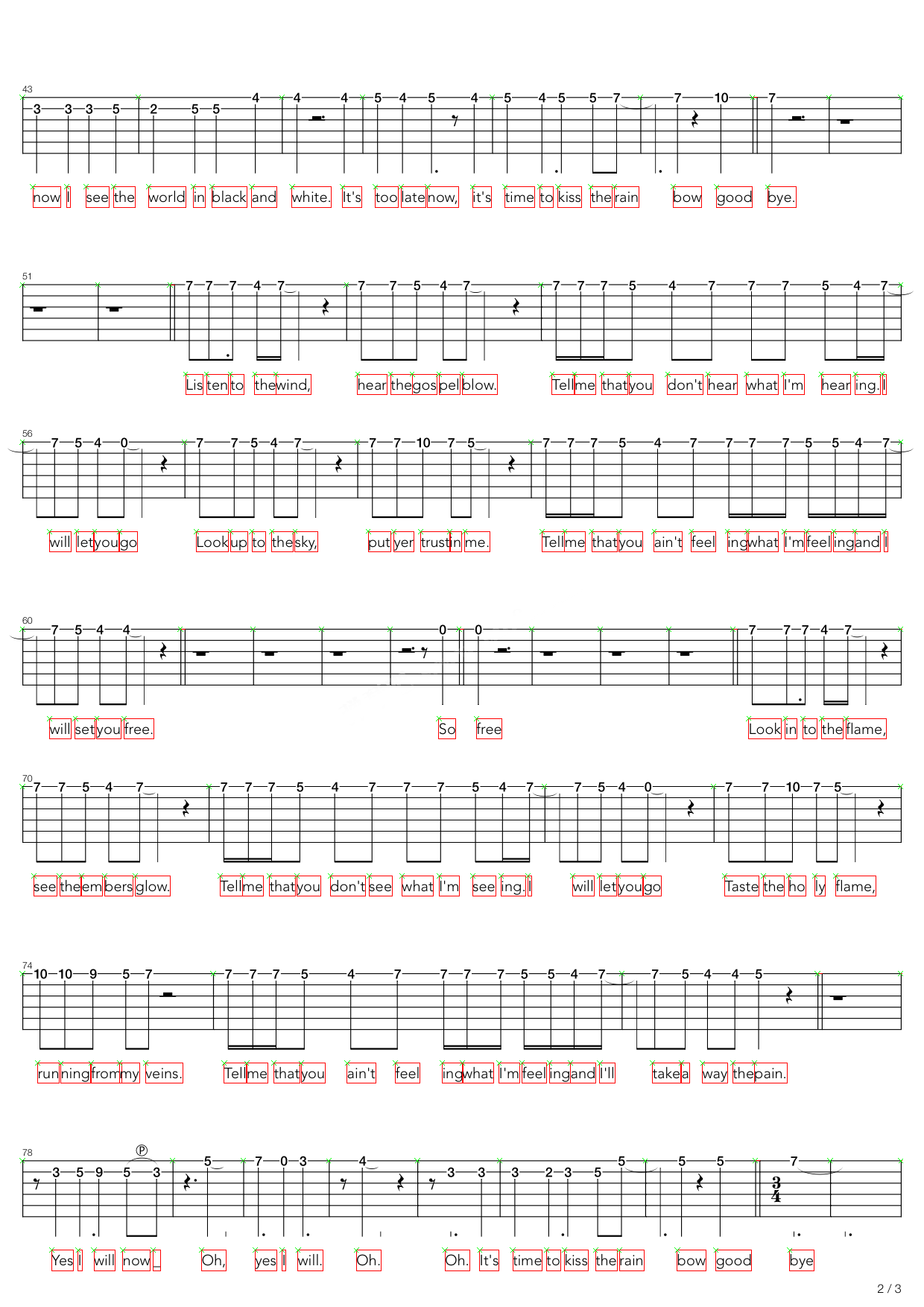 英文弹唱 浏览/2716 black sabbath 《psychophobia》吉他谱