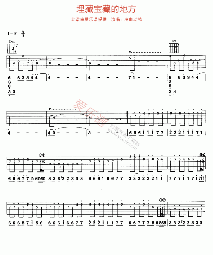 东方宝藏吉他曲谱_吉他入门曲谱(2)