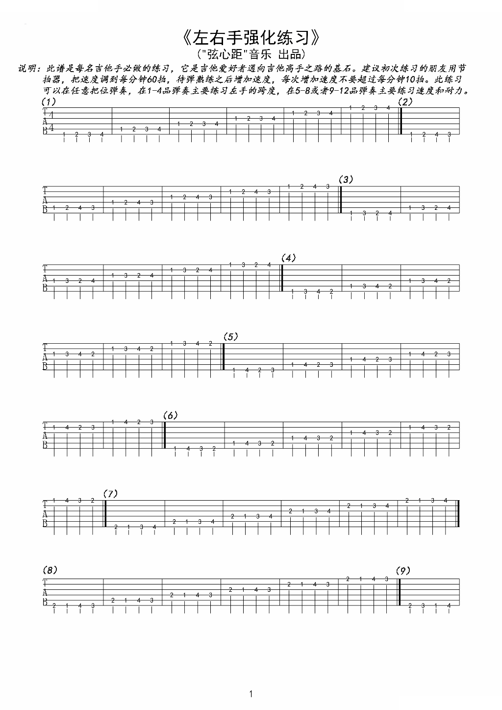 初学者吉他曲谱练习_初学者吉他和弦练习图(3)